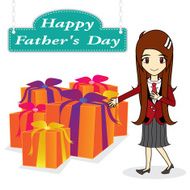 vector father day on white background