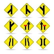 Doodle Traffic Signs Vector Icons Set N4