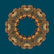 Vector pattern with marine inhabitants N2