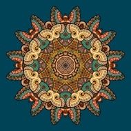 Vector pattern with marine inhabitants N4