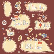 Doodle scrapbook elements