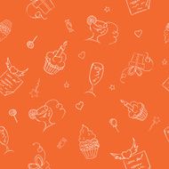 birthday hand drawn icons seamless N3