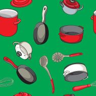 Kitchen pans pattern