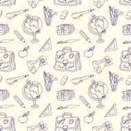 Scribble in a writing-books seamless pattern