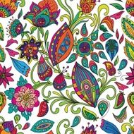 Seamless color floral background