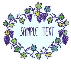 doodle floral label N2