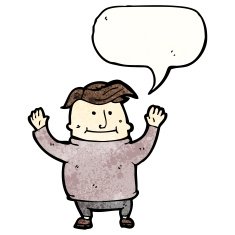 cartoon friendly man N42