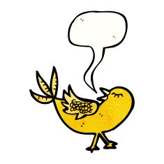 cartoon singing bird N42