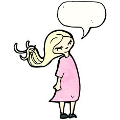 cartoon blond girl N14
