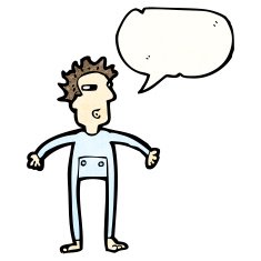 cartoon man wearing long underwear N3