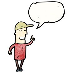 cartoon talking man N50