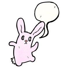 cartoon pink bunny rabbit N16