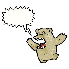 crazy cartoon bear N11