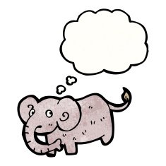 Cartoon Elephant N109