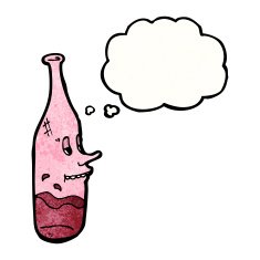 cartoon wine bottle N38