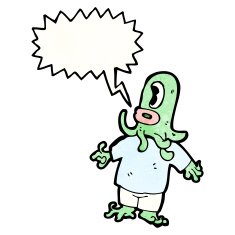 cartoon talking alien N11