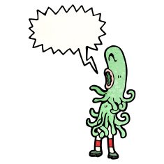 cartoon talking alien N13