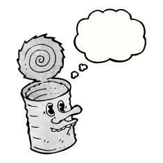 cartoon empty food can N2