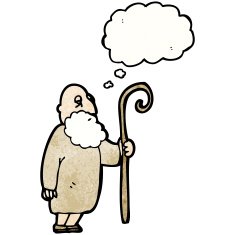 cartoon old sheperd man N3