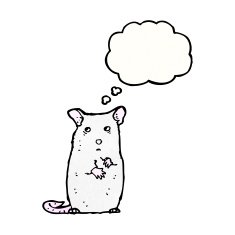 cartoon white mouse N41