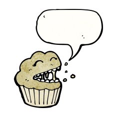 cartoon cupcake N218
