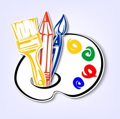 art Icons set A vector illustration