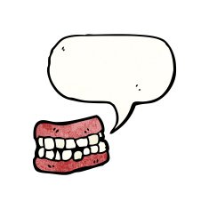 cartoon false teeth N4