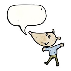 cartoon rat in clothes N4