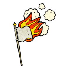 cartoon burning flag N3
