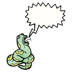 cartoon hissing snake N68