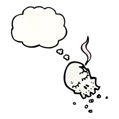 gun shot skull cartoon N3