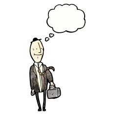 cartoon egghead businessman N3