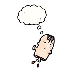 gross severed head cartoon N54