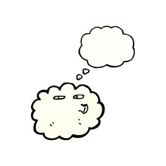 cartoon cloud with thought bubble N30