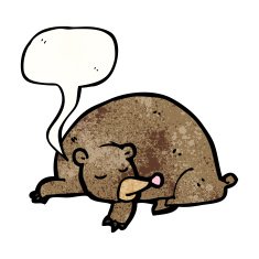 cartoon sleeping bear N2