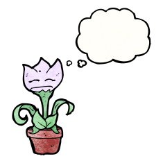 flower with thought bubble N3