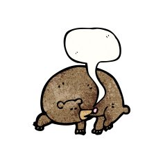 bear with speech bubble cartoon N5