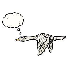 cartoon flying goose N3