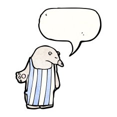 cartoon polar wearing apron N3