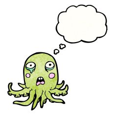 cartoon octopus crying N3