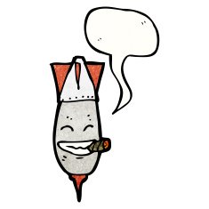 cartoon bomb smoking cigar N2