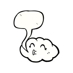 cloud with speech bubble cartoon N5