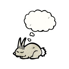 cartoon little rabbit sleeping N2