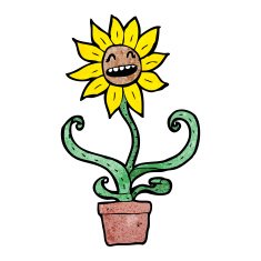 sunflower cartoon character N12