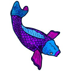 koi carp tattoo illustration N15