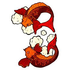 koi carp tattoo illustration N21