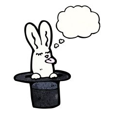 rabbit in hat cartoon N8