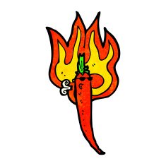 flaming hot chili cartoon N3