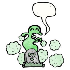 spooky ghost rising from grave N7