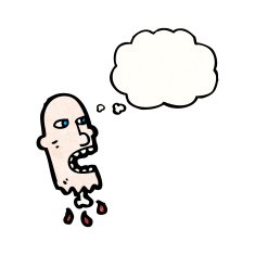 gross severed head cartoon N57